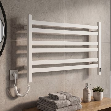 Vertaduro - Sähköinen pyyhekuivain termostaatilla AVA 181W/230V 50x90 cm IP44 valkoinen vasen