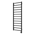 Vertaduro - ZOE 400W 150x50 cm musta kylpyhuoneen pyyhekuivain termostaatilla