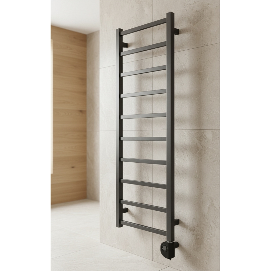 Vertaduro - ZOE kylpyhuonepatteri termostaatilla 400W 114x40 cm antrasiitti