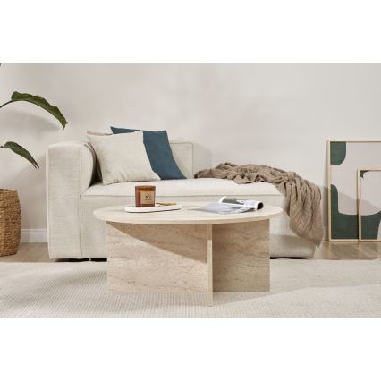VERUM-sohvapöytä, halkaisija 90 cm, beige