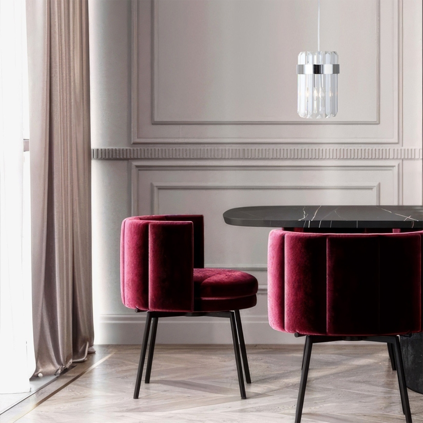 VETRO-riippuvalaisin langalla 1xE14/10W/230V kiiltävä kromi