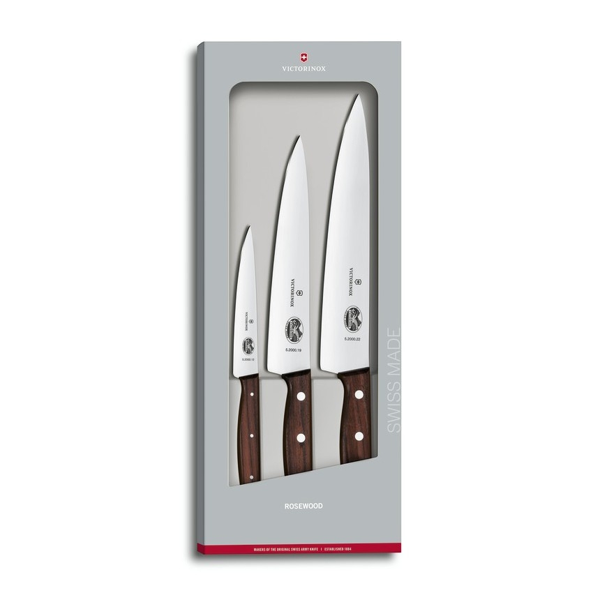 Victorinox - 3-osainen WOOD-keittiöveitsisarja, vaahtera