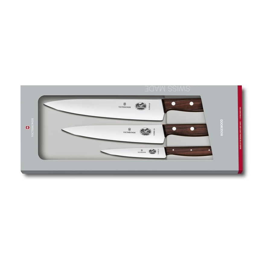 Victorinox - 3-osainen WOOD-keittiöveitsisarja, vaahtera