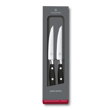 Victorinox - GRAND MAITRE pihviveitsisetti 12 cm, 2 kpl, musta