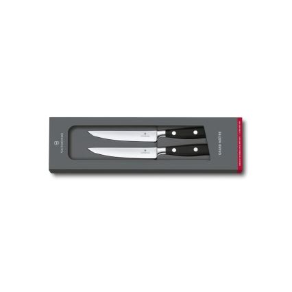 Victorinox - GRAND MAITRE pihviveitsisetti 12 cm, 2 kpl, musta