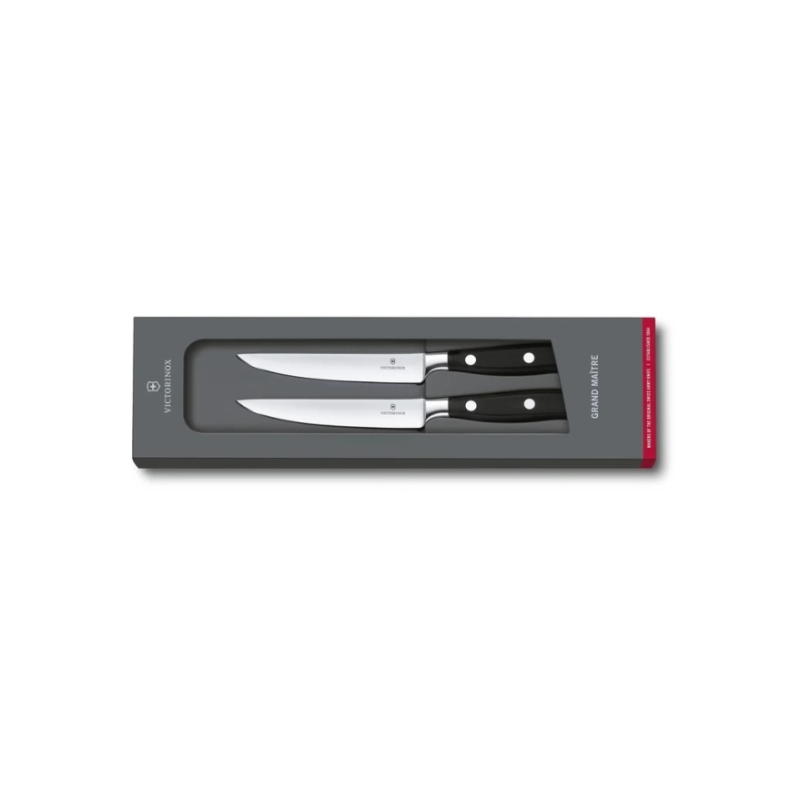 Victorinox - GRAND MAITRE pihviveitsisetti 12 cm, 2 kpl, musta