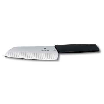 Victorinox - Santoku-keittiöveitsi SWISS MODERN 17 cm musta