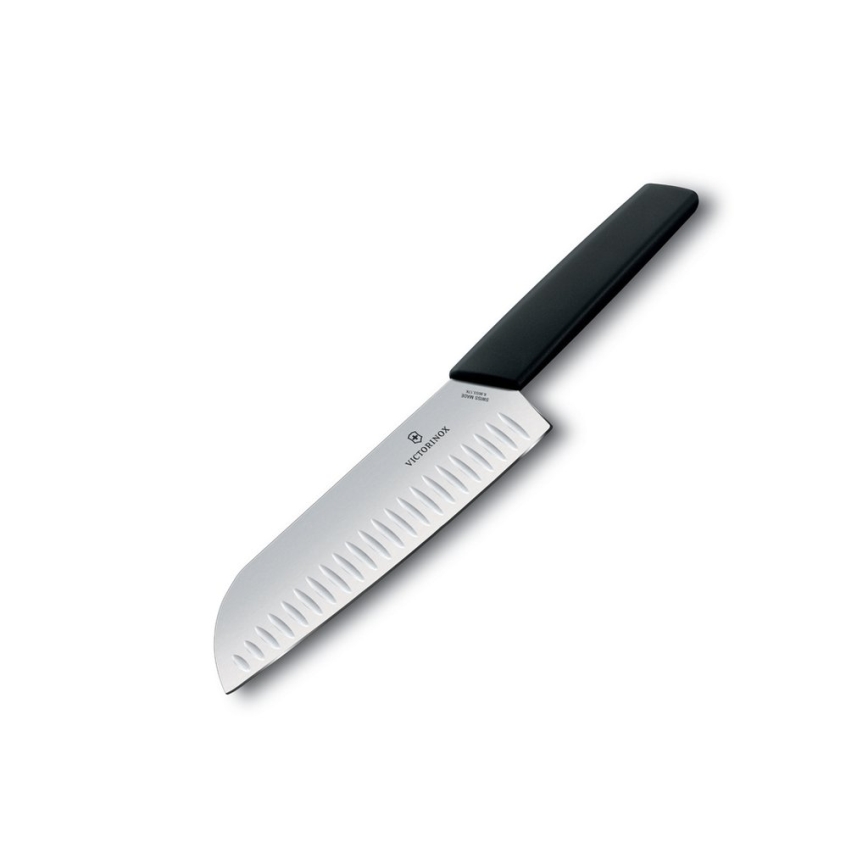 Victorinox - Santoku-keittiöveitsi SWISS MODERN 17 cm musta