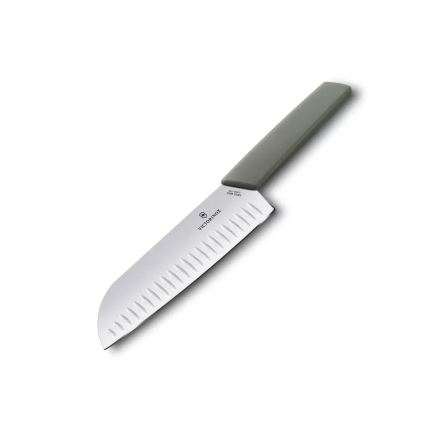 Victorinox - Santoku-keittiöveitsi SWISS MODERN 17 cm, vihreä