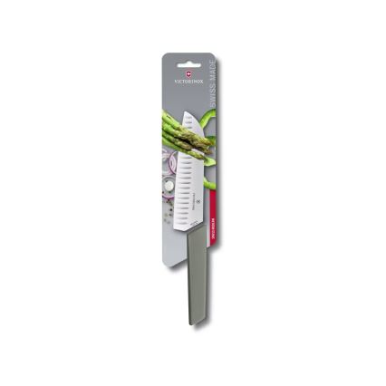 Victorinox - Santoku-keittiöveitsi SWISS MODERN 17 cm, vihreä