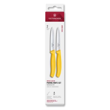 Victorinox - SWISS CLASSIC 10 cm vihannesveitsisetti, 2 kpl, keltainen