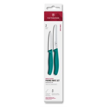 Victorinox - SWISS CLASSIC 2-osainen vihannesveitsisetti, turkoosi