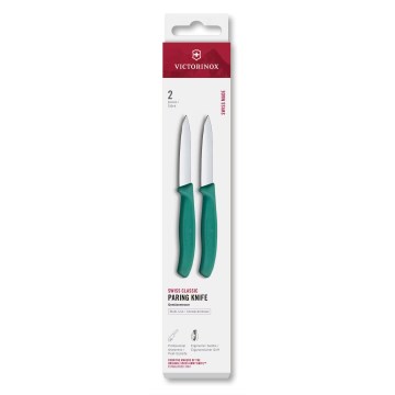 Victorinox - SWISS CLASSIC 8 cm vihannesveitsisarja, 2 kpl, turkoosi