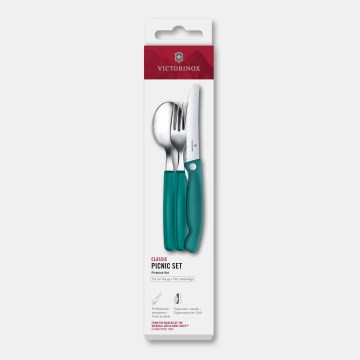 Victorinox - SWISS CLASSIC piknik-aterinsetti, 3-osainen, turkoosi