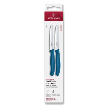 Victorinox - SWISS CLASSIC vihannesveitsisetti, 11 cm, 2 kpl, sininen
