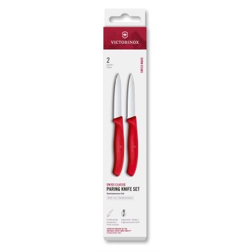 Victorinox - SWISS CLASSIC vihannesveitsisetti 8 cm 2 kpl punainen