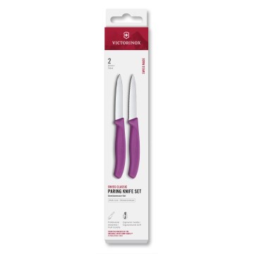 Victorinox - SWISS CLASSIC vihannesveitsisetti 8 cm, 2 kpl, violetti