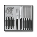 Victorinox - SWISS MODERN 12-osainen aterinsetti musta