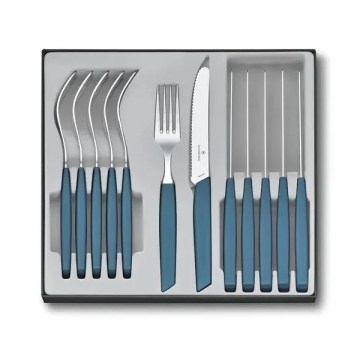 Victorinox - SWISS MODERN 12-osainen aterinsetti, sininen