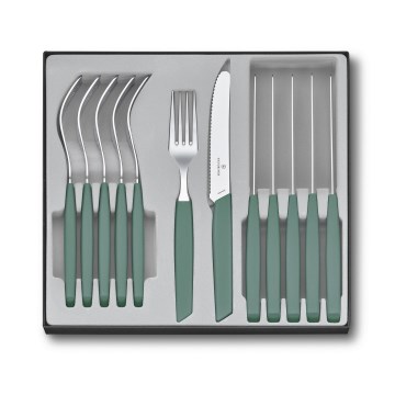 Victorinox - SWISS MODERN 12-osainen aterinsetti, turkoosi