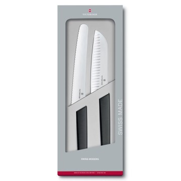 Victorinox - SWISS MODERN 2-osainen keittiöveitsisetti, musta