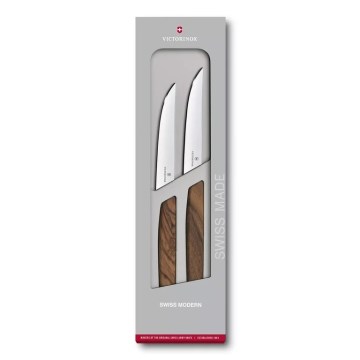 Victorinox - SWISS MODERN pihviveitsisetti 12 cm, 2 kpl, pähkinäpuukahva