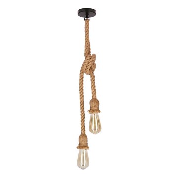 VIDEA riippuvalaisin johdolla 2xE27/40W/230V ruskea