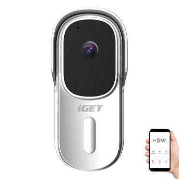 Video-ovikello liiketunnistimella Full HD 1080p 5200 mAh IP65 Wi-Fi Tuya valkoinen