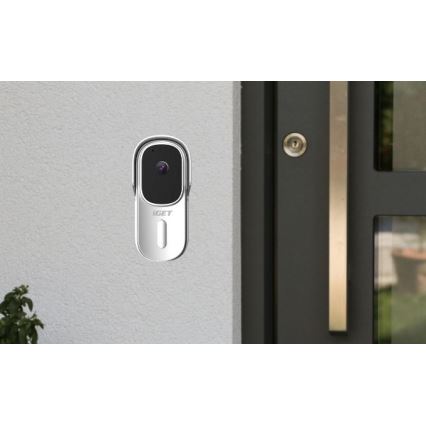 Video-ovikello liiketunnistimella Full HD 1080p 5200 mAh IP65 Wi-Fi Tuya valkoinen