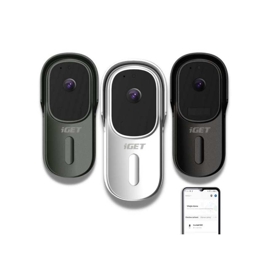 Video-ovikello liiketunnistimella Full HD 1080p 5200 mAh IP65 Wi-Fi Tuya valkoinen