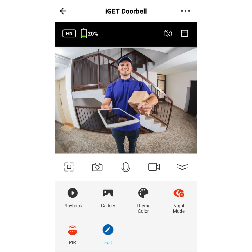 Video ovikello liiketunnistimella Full HD 1080p 5200 mAh IP65 Wi-Fi valkoinen