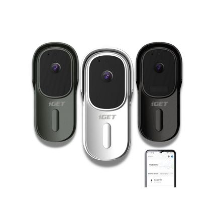 Video ovikello liiketunnistimella Full HD 1080p 5200 mAh IP65 Wi-Fi valkoinen