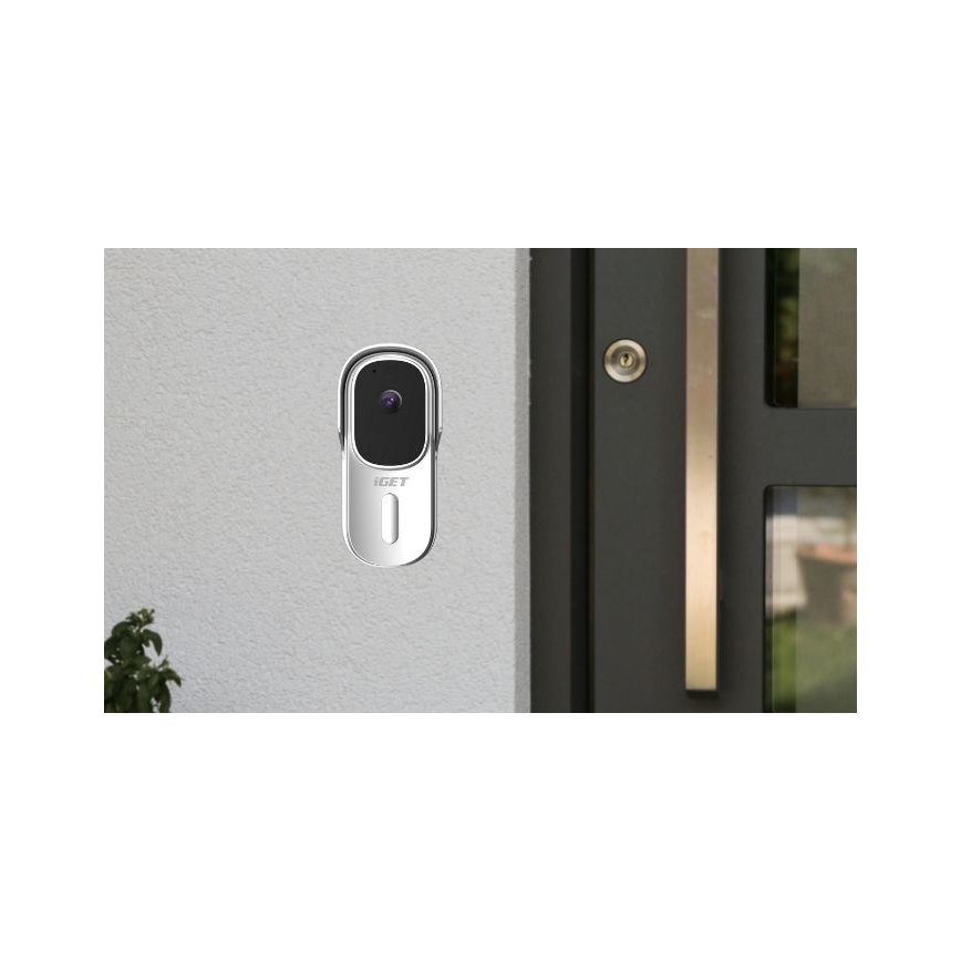 Video ovikello liiketunnistimella Full HD 1080p IP65 Wi-Fi valkoinen + speaker