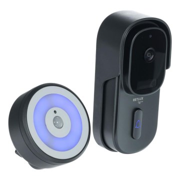 Videovierailukello liiketunnistimella 5MPx 1440p 5200 mAh Wi-Fi IP65 antrasiitti