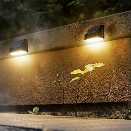 Viking - LED-aurinkokäyttöinen seinävalaisin tunnistimella LED/3,7V IP54 3000/4000K 2000 mAh