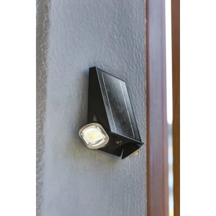 Viking - LED-himmennettävä aurinkokäyttöinen taipuisa seinävalaisin anturilla LED/1,3W/3,7V IP44 4000K 2000 mAh