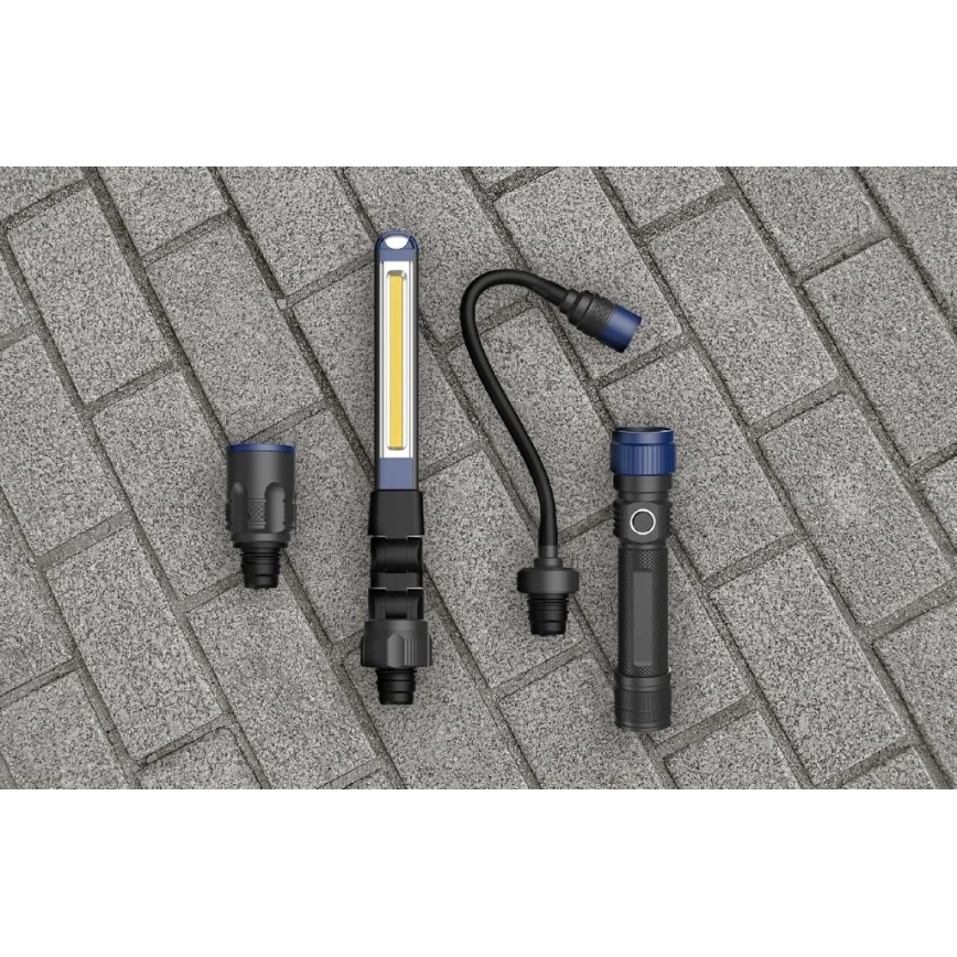 Viking - himmennettävä ladattava LED-taskulamppu 3-in-1 LED/5V IPX4 380 lm 2200 mAh