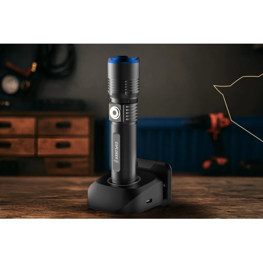 Viking - himmennettävä ladattava LED-taskulamppu LED/5V IPX3 600 lm 2600 mAh