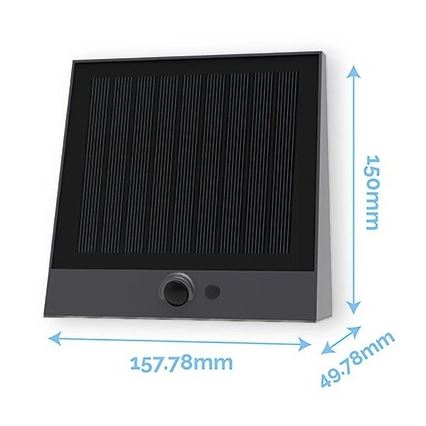 Viking - himmennettävä LED-aurinkokäyttöinen seinävalaisin tunnistimella LED/2W/3,7V IP54 4000K 2000 mAh