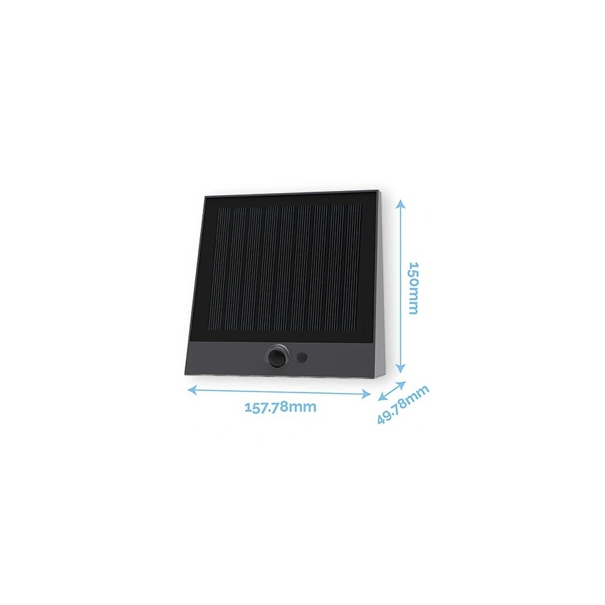 Viking - himmennettävä LED-aurinkokäyttöinen seinävalaisin tunnistimella LED/2W/3,7V IP54 4000K 2000 mAh