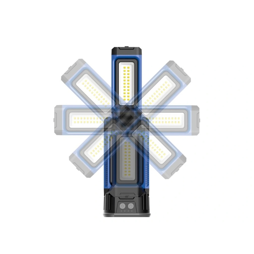 Viking - ladattava LED-heittovalo jalustalla 3xLED/5V IPX4 7000 lm 4000 mAh