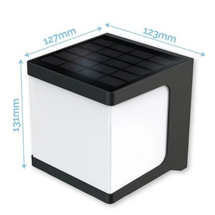 Viking - LED-aurinkokennoseinävalaisin anturilla LED/1,5W/3,7V IP54 4000K 2000 mAh
