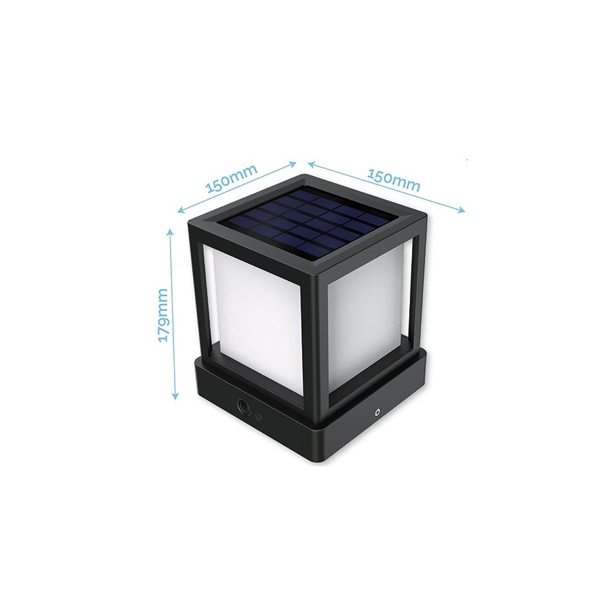 Viking - LED-aurinkokennovalo anturilla LED/1,4W/3,7V IP54 4000K 2000 mAh