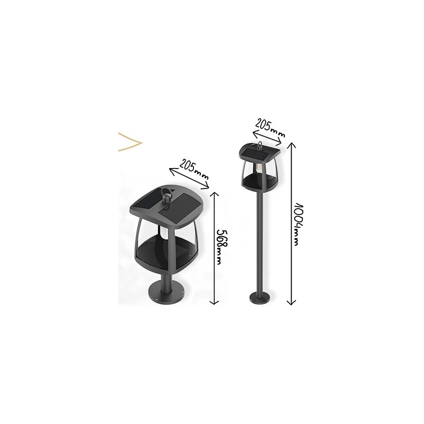 Viking - LED aurinkolamppu tunnistimella LED/2W/3,7V IP54 4000K 2000 mAh