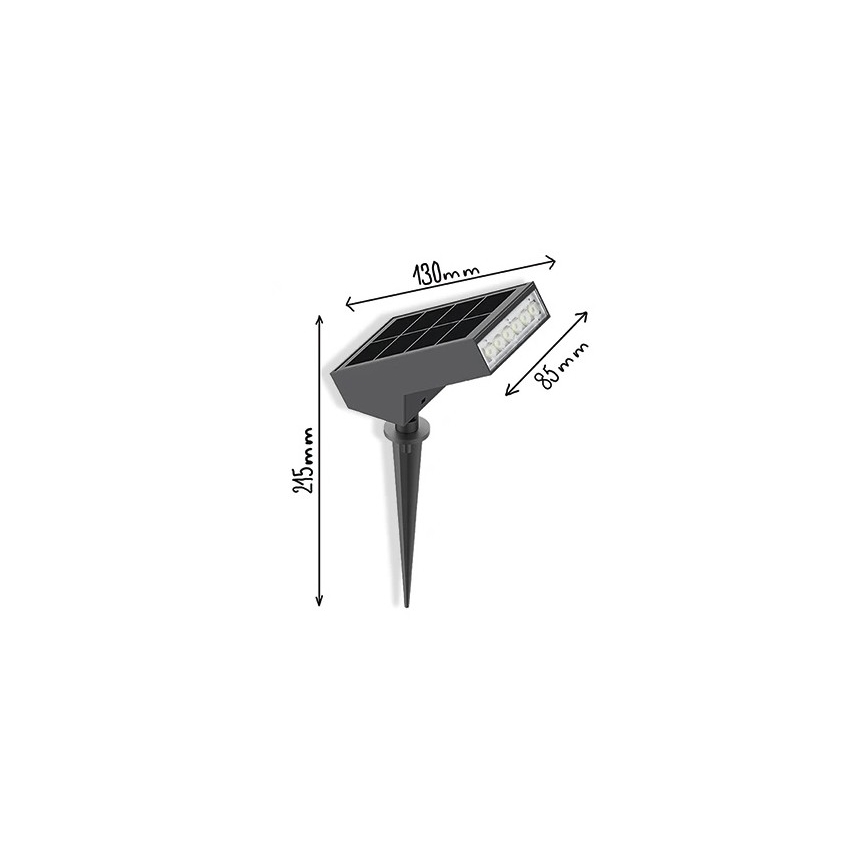 Viking - LED-aurinkovalaisin LED/1,4W/3,7V IP65 3000K