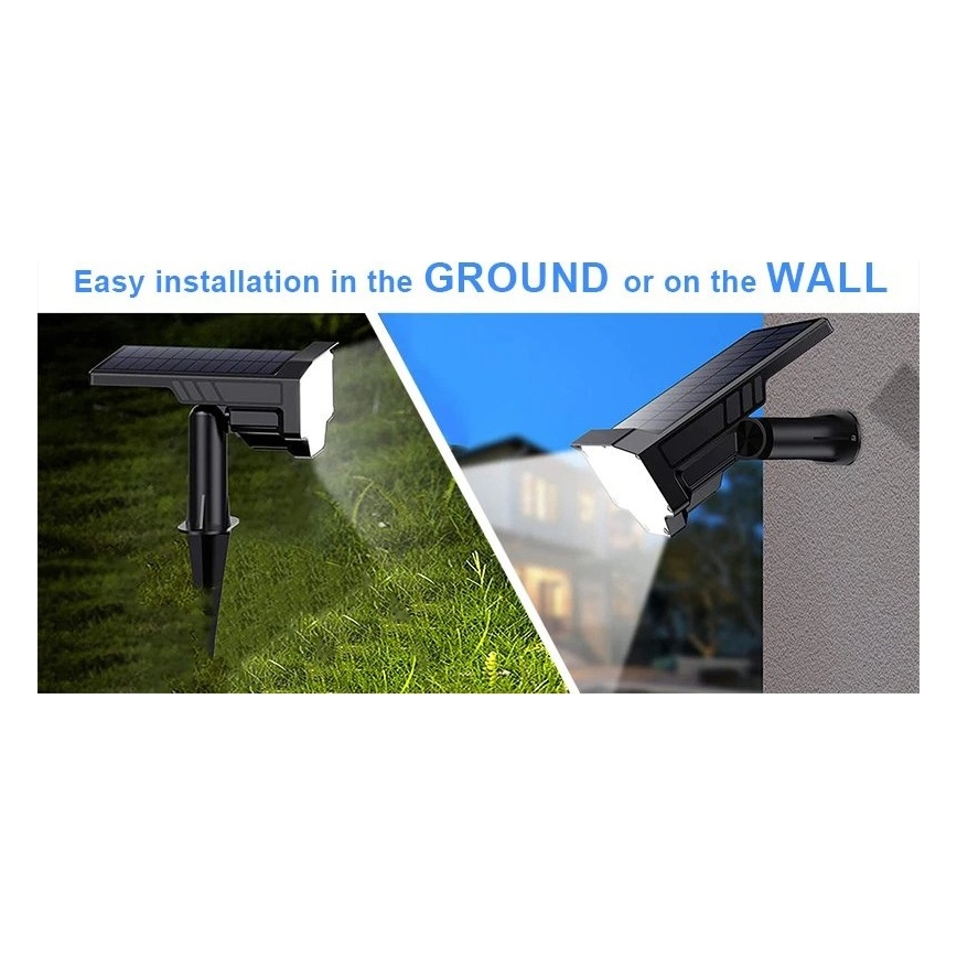 Viking - LED-aurinkovalaisin LED/1W/3,7V IP65 6000K 2200 mAh