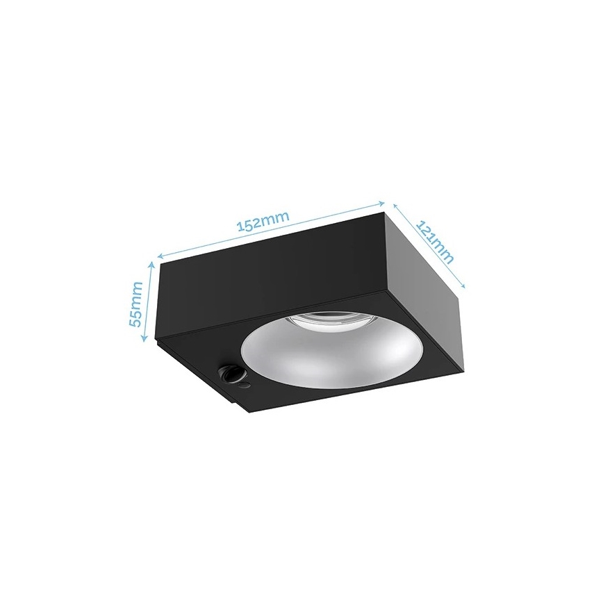Viking - LED himmennettävä aurinkokennolla toimiva seinävalaisin anturilla LED/2W/3,7V IP65 4000K 2000 mAh