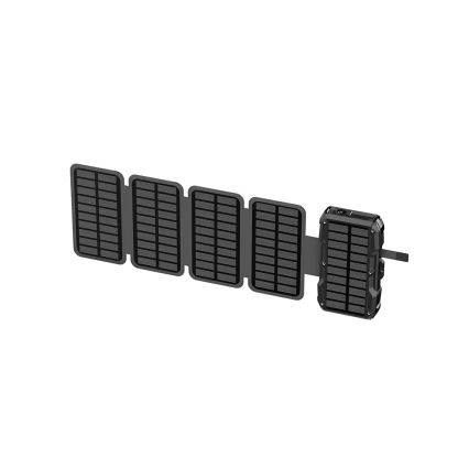 Viking - varavirtalähde LED-taskulampulla, langattomalla latauksella ja aurinkopaneelilla Power Delivery 22,5W/20000 mAh