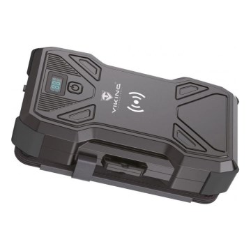 Viking – powerbank LED-taskulampulla, langattomalla latauksella ja aurinkopaneelilla, Power Delivery 22,5 W / 30 000 mAh