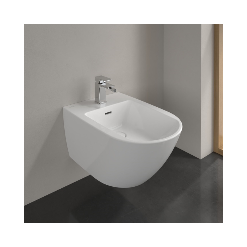 Villeroy & Boch 44700001 - Seinään asennettava bidee SUBWAY 3.0 keramiikka/valkoinen